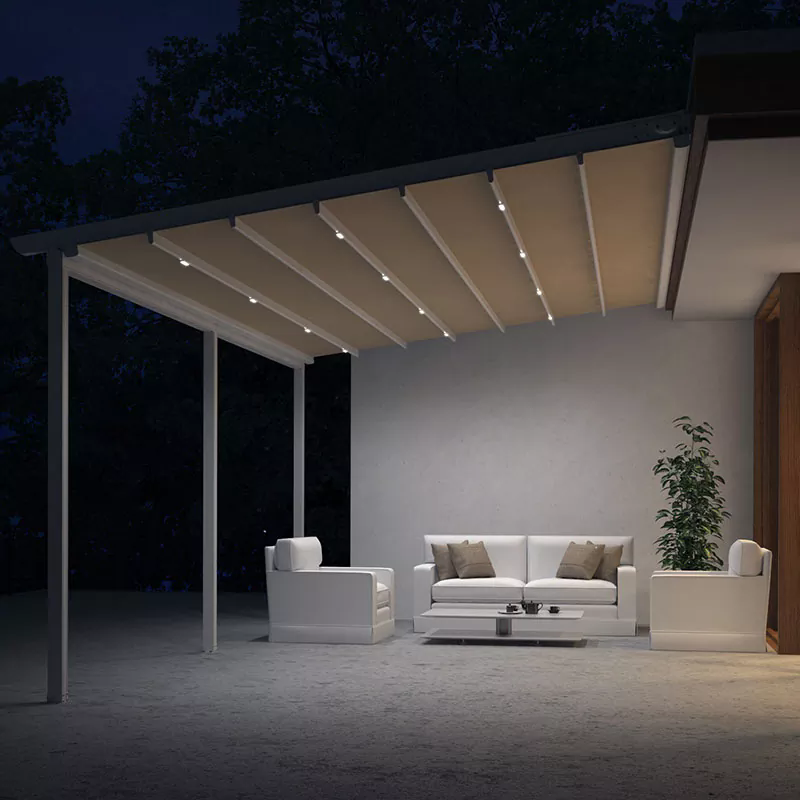 Wie verändert eine versenkbare Pergola aus Aluminium Außenräume?