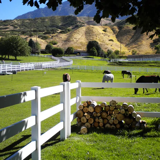 3-Schienen-Vinylzaun