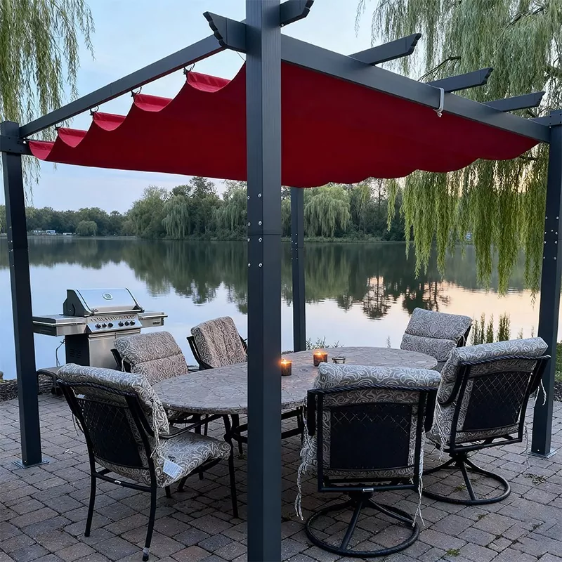 Grillpergola aus Aluminium
