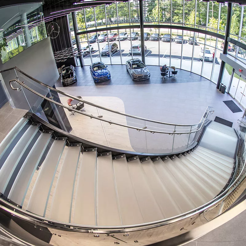 Treppengeländer aus Glas