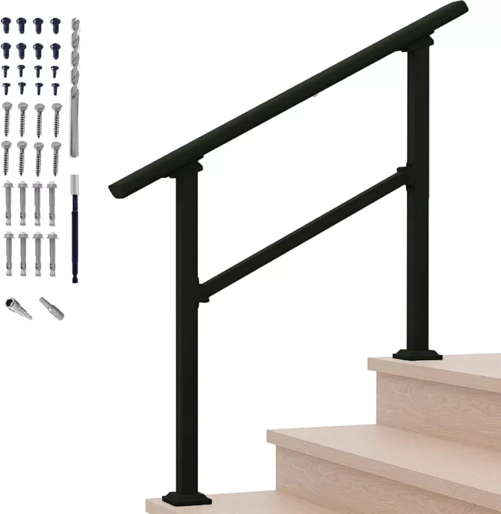 Aluminum Stairs With Handrail