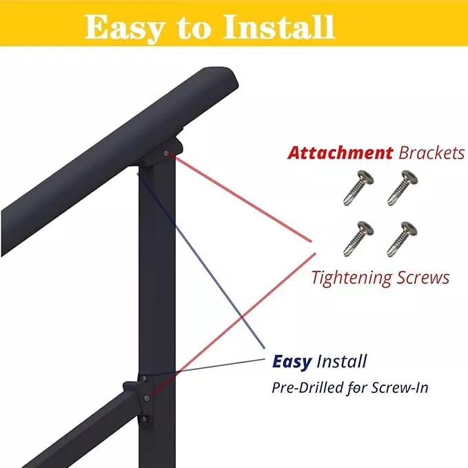 Aluminum Stairs With Handrail