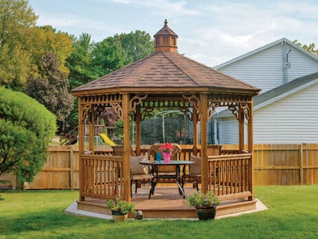 wooden gazebo