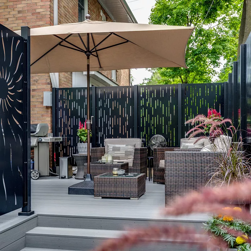 galvanized steel privacy screen