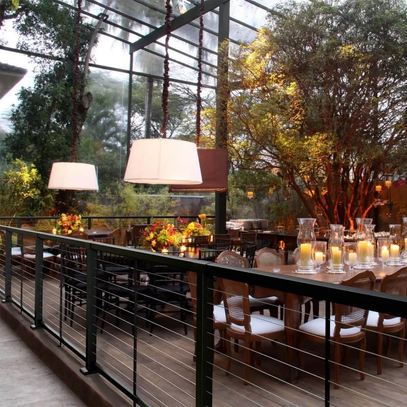 Geländer aus rostfreiem Draht